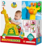 BRINQ. CARDOSO BABY LAND GIRAFA DE ATIVIDADES AMARELA COM 15 BLOCOS 8016