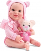 BONECA DIVER NEW BORN UNIQUE COLLECTION BODY ROSA - DIVERTOYS 8205