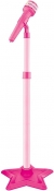 GUITARRA COM MICROFONE PEDESTAL INFANTIL ROCK ROSA - DM TOYS