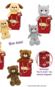 PELUCIA AMIGOS DO CORACAO SACOLA PRESENTE SORTIDOS 6567 - DM TOYS