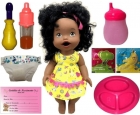 BONECA MY LITTLE COLLECTION PRIMEIRA PAPINHA (NEGRA) - DIVERTOYS 8107
