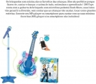 GUITARRA COM MICROFONE PEDESTAL INFAN ROCK AZUL - DM TOYS