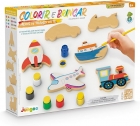 KIT COLORIR E BRINCAR INFANTIL MEIOS DE TRANSPORTE