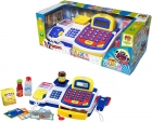 BRINQ. DM TOYS CAIXA REGISTRADORA C/LUZ SOM E ACESSO 24PCS AZUL DM 3816